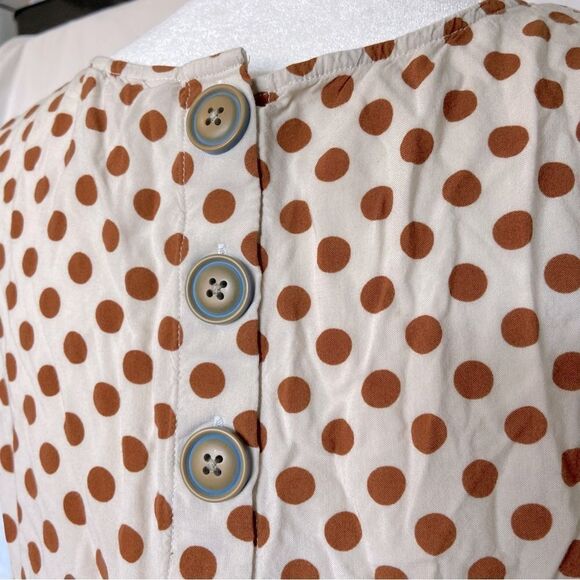 Matilda Jane Women's M Medium Cap Sleeve Polka Dot Check Collegiate Top - Picture 9 of 9